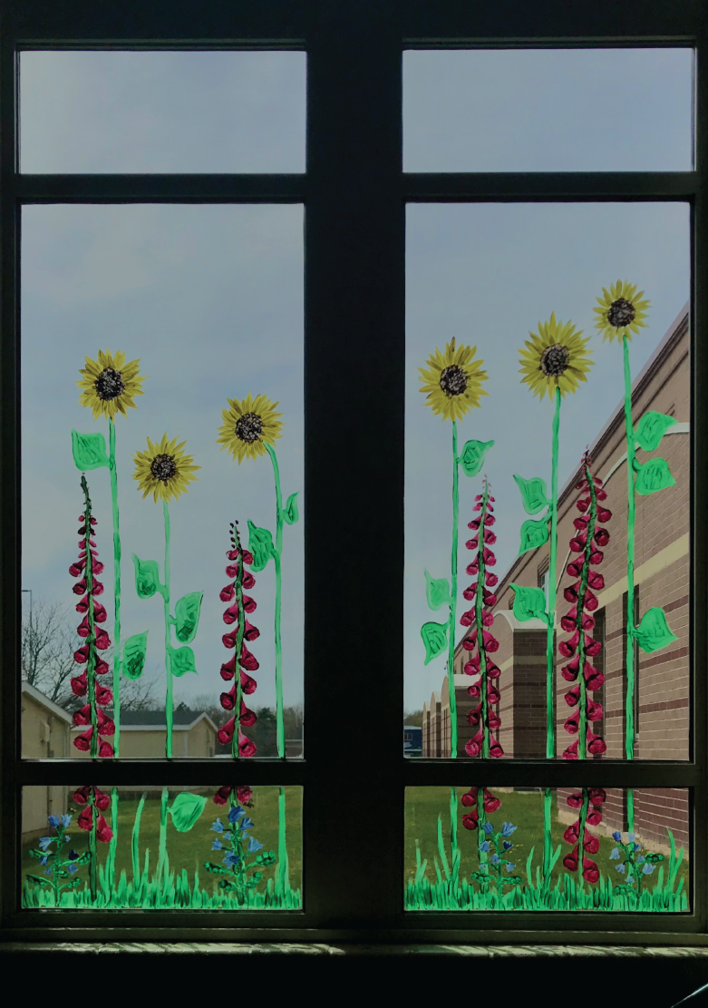 Window Painting Flowers